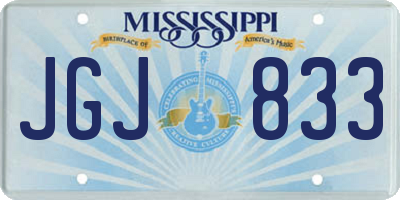 MS license plate JGJ833