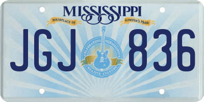 MS license plate JGJ836