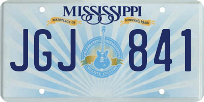 MS license plate JGJ841