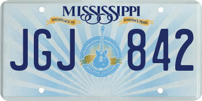MS license plate JGJ842