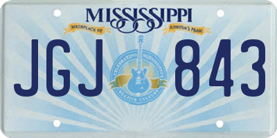 MS license plate JGJ843