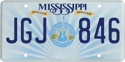 MS license plate JGJ846