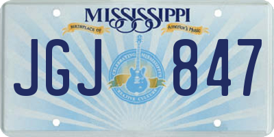 MS license plate JGJ847