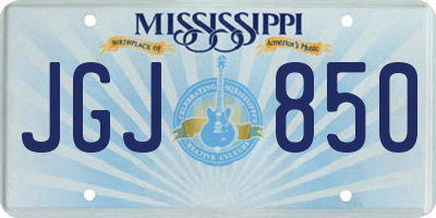 MS license plate JGJ850