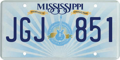 MS license plate JGJ851