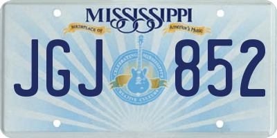 MS license plate JGJ852