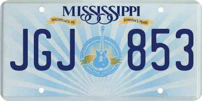 MS license plate JGJ853