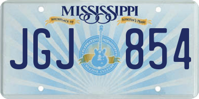 MS license plate JGJ854