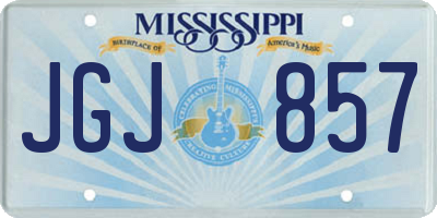 MS license plate JGJ857
