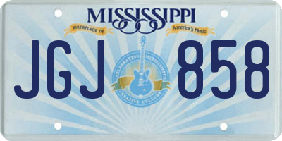 MS license plate JGJ858