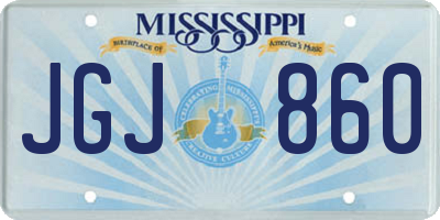 MS license plate JGJ860