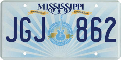 MS license plate JGJ862