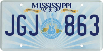 MS license plate JGJ863