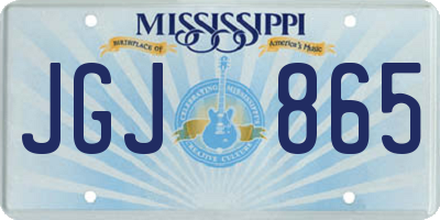 MS license plate JGJ865