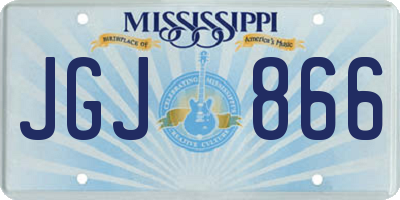 MS license plate JGJ866