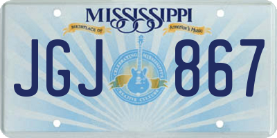 MS license plate JGJ867