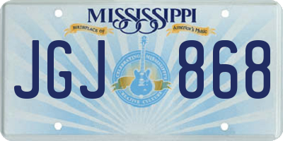 MS license plate JGJ868