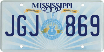 MS license plate JGJ869