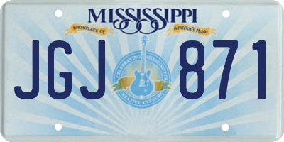 MS license plate JGJ871