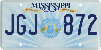 MS license plate JGJ872