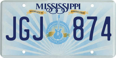 MS license plate JGJ874