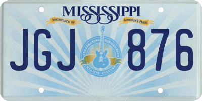 MS license plate JGJ876