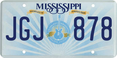 MS license plate JGJ878