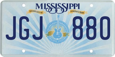 MS license plate JGJ880
