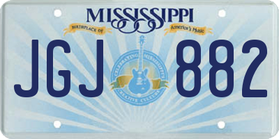 MS license plate JGJ882