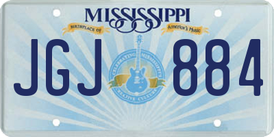 MS license plate JGJ884