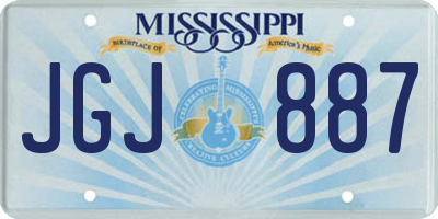 MS license plate JGJ887