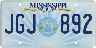 MS license plate JGJ892