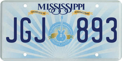 MS license plate JGJ893