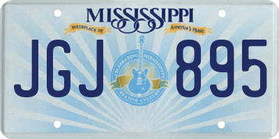 MS license plate JGJ895