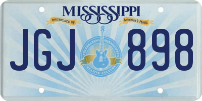MS license plate JGJ898