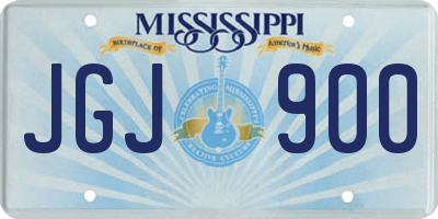 MS license plate JGJ900