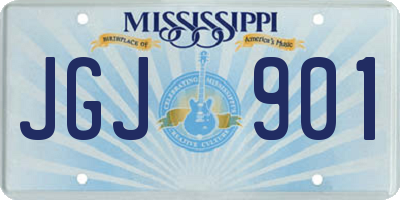 MS license plate JGJ901