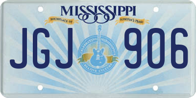 MS license plate JGJ906