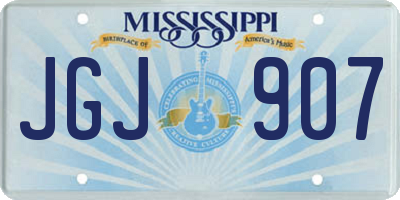 MS license plate JGJ907