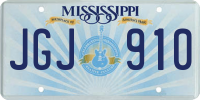 MS license plate JGJ910