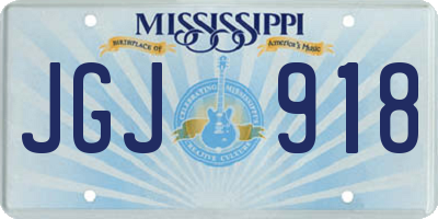 MS license plate JGJ918