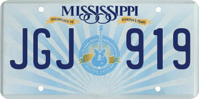 MS license plate JGJ919
