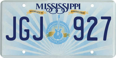 MS license plate JGJ927