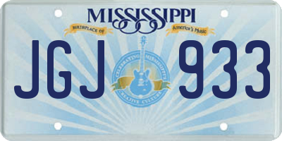 MS license plate JGJ933