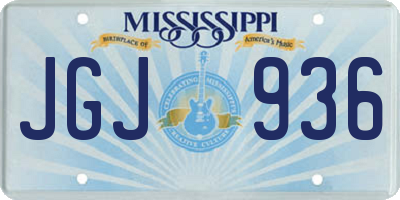MS license plate JGJ936