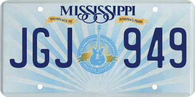 MS license plate JGJ949