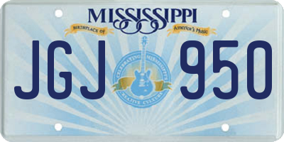 MS license plate JGJ950
