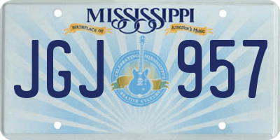 MS license plate JGJ957