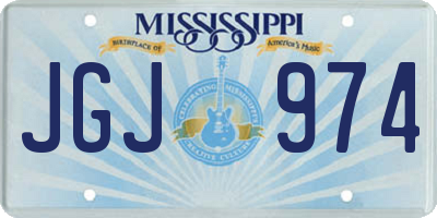 MS license plate JGJ974