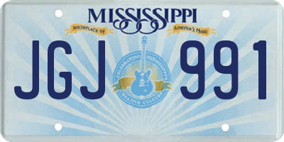 MS license plate JGJ991